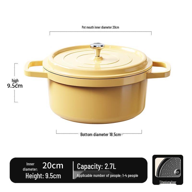 Hanyou Double Handle Enamel Pot