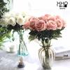Velvet Rose Single Stem Artificial Flower for Home Decoration, Qixi, Valentine's Day, Living Room Ornament