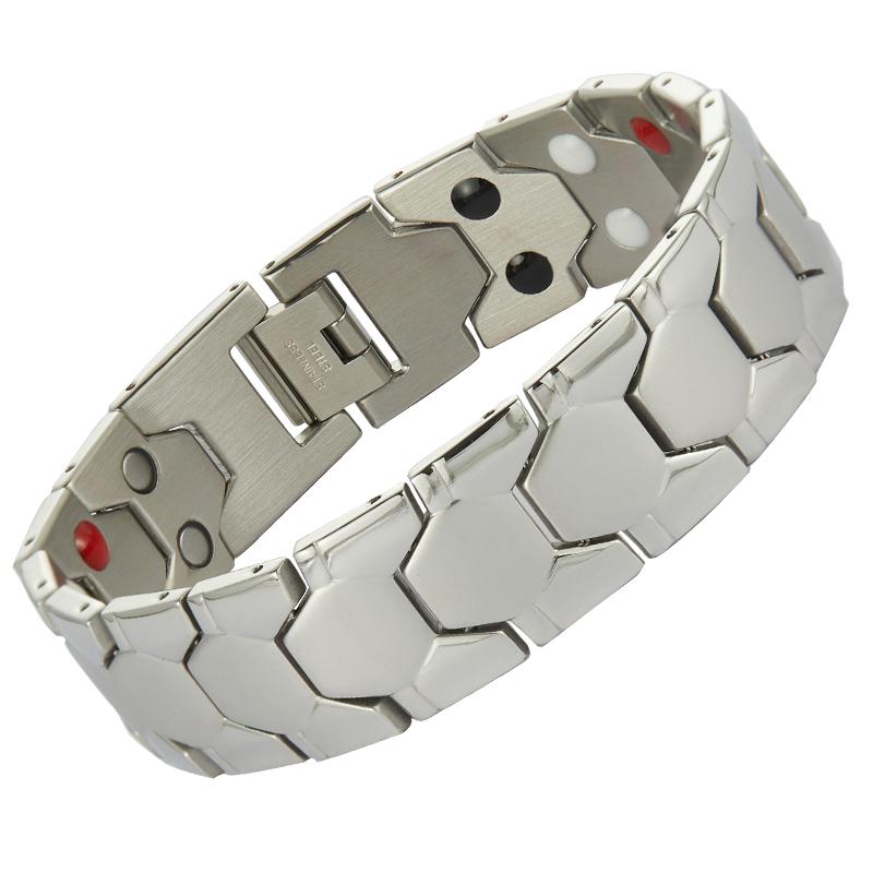Bio Energy Medical Stainless Steel Bracelet Magnetic Couple Health Fashion Bio Therapy Jewelry for Sale