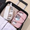 Women PU Cosmetic Storage Bag Portable Travel Wash Bag Fitness Large Capacity Cosmetic Organizer Waterproof Transparent PVC