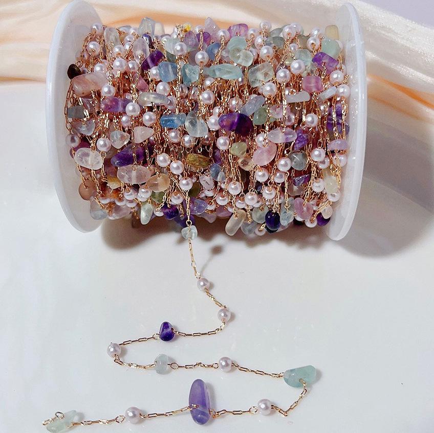 

1 м Цепочка из неправильных кристальных чипсов для изготовления ожерелий и браслетов своими руками 1m/Roll