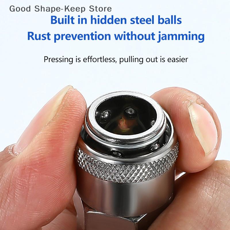 European Type Pneumatic Fitting Connector Quick Coupler Air Compressor Hose Barb Nozzle SH PH 6/8/10/12mm - Industrial Hardware