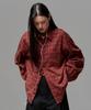 Ira Unisex Vintage Check Shirt - Red