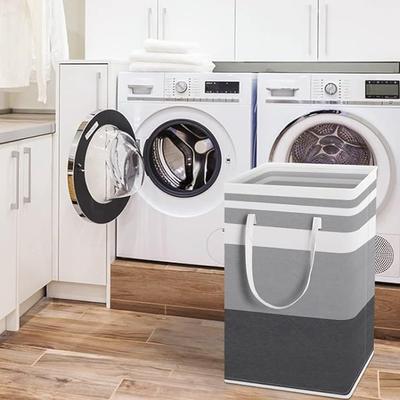 1pcs Waterproof and Foldable Portable Laundry Basket, Suitable for Bedrooms, Laundry Rooms and Dormitories.