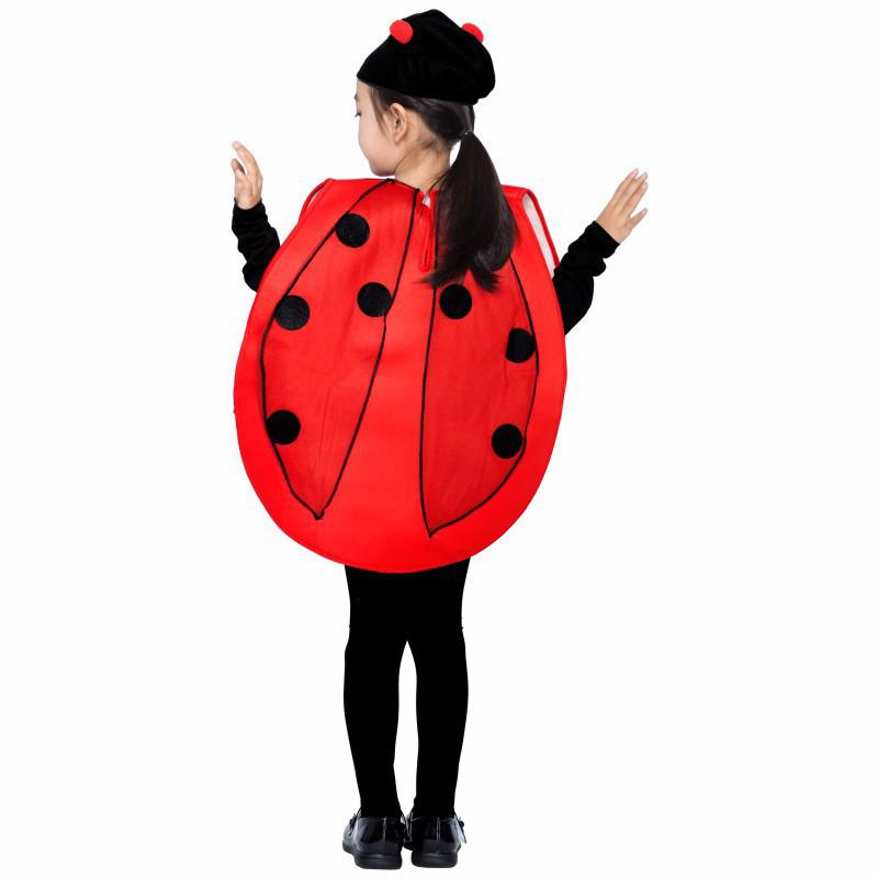 Kid's Halloween Ladybug, Bee, and Black Cat Hooded Costumes for Kindergarten Role-Playing & Stage Performances