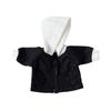 Obitsu 11 OB11 Size Outfit for Obitsu Doll 11cm Body, Loose-Fitting CoatHoodie, Solid Color, Simple, 4 Colors (Black)