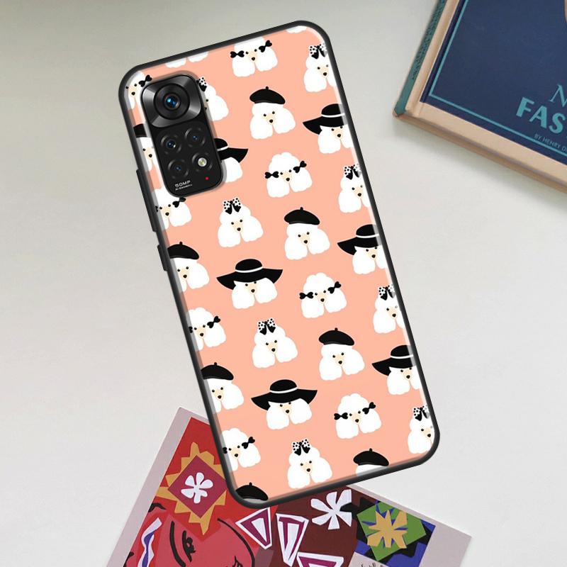 Cartoon Poodle Dog Case For Xiaomi Redmi Note 14 13 12 11 9 10 15 Pro Plus Redmi 15 15C 14C 13C 12C 10C Cover