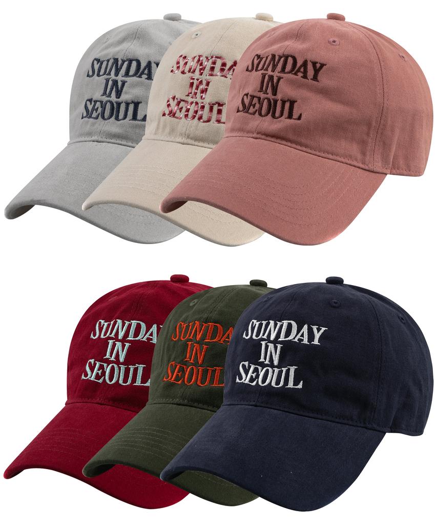 Wig Sunday In Seoul Cotton Peach Ball Cap