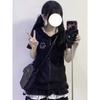 Y2k Kawaii Süße T-Shirts Damen Japanischer Stil Harajuku Patchwork Design Katzenaufdruck Locker T-Shirts Tops Soft Girl Sommer 2026