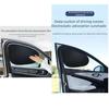 1Set Copertină Auto Autocolantă pentru Geam Lateral, Copertină de Soare pentru Mașină la Interior, Adsorbție Electrostatică, Perdea Laterală, Ecran Protector Termic pentru Mașină, Protecție Anti-Reflexie