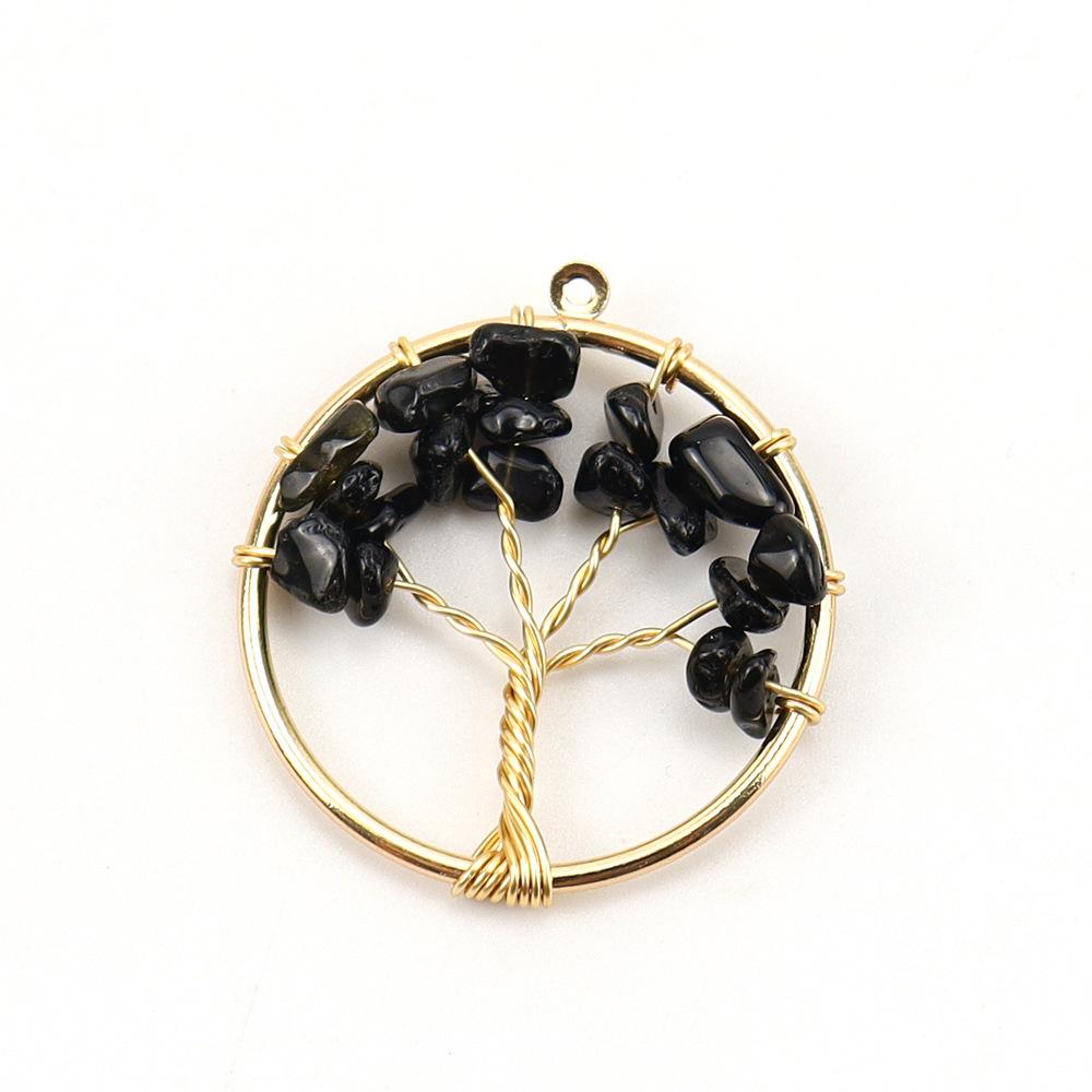 3Cm Tree Of Life Pendant Natural Crystal Gravel Fortune Tree Necklace Accessories N114