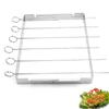 Foldable Grill Rack BBQ Skewers Barbecue Rack for Meat, Shrimp, Chicken, Veggie