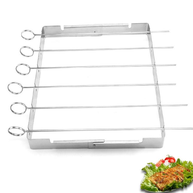 Foldable Grill Rack BBQ Skewers Barbecue Rack for Meat, Shrimp, Chicken, Veggie