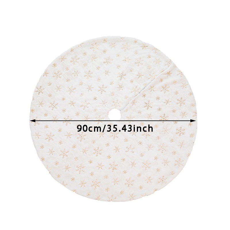 White Christmas Tree Skirt Plush Faux Fur Xmas Tree Carpet Merry Christmas Tree Decorations Ornament New-Year Navidad Home Decor