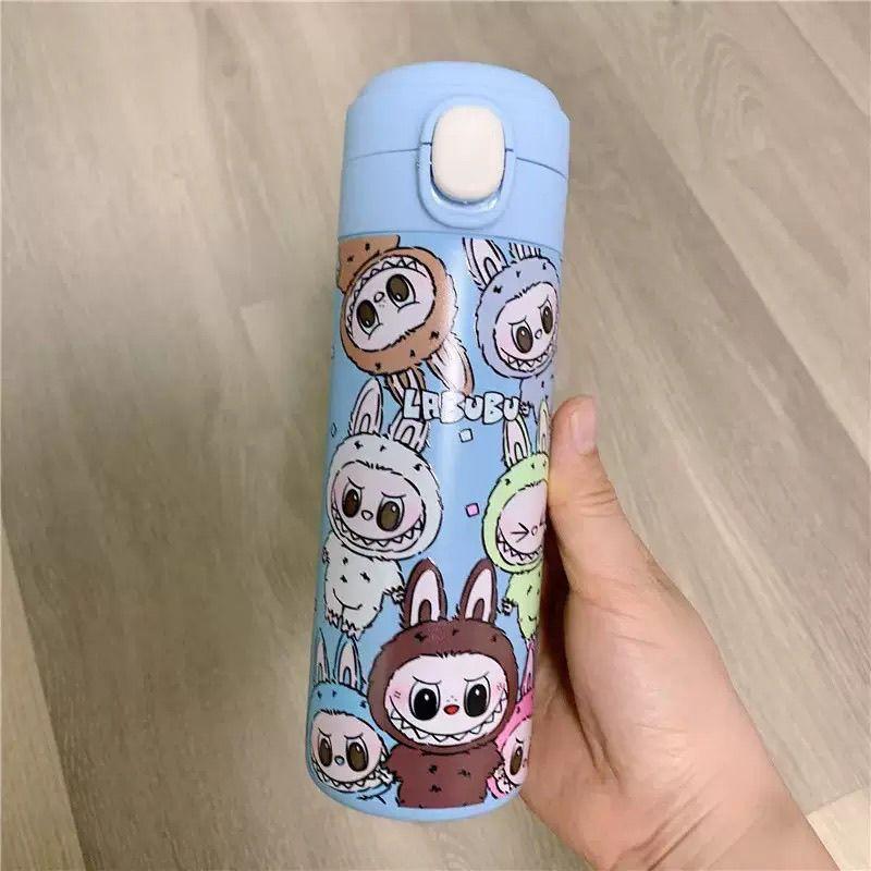 Large Capacity 304 Stainless Steel Children's Thermos Cup Student Portable Water Cup Female High Value Bouncing Cover Cup