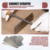 Multifunction Card Scraper Burnisher And 6 Pcs Cabinet Scraper Set For Woodworking Card Woodworking Burnishing Include 3 Rectang