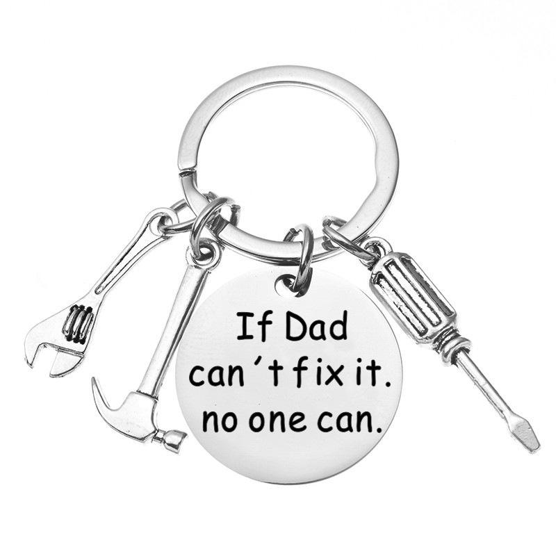 Father's Day Gift: Cross Stainless Steel Hammer & Screwdriver Keychain Pendant