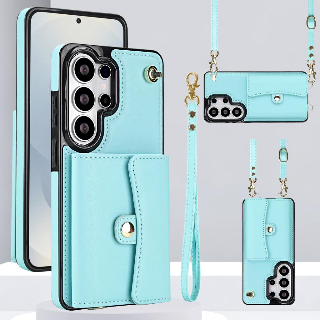 Crossbody Shoulder Strap Wallet Credit Card Solt Case for Samsung Galaxy S26 Ultra S25 Edge S24 Plus A16 A15 A35 A55 Cover