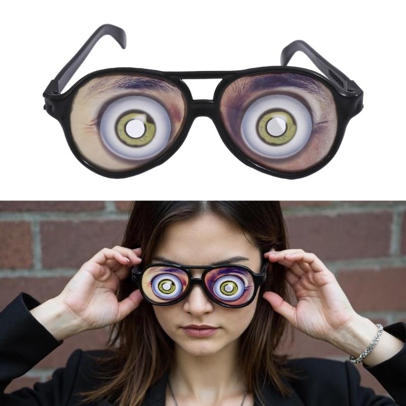 Halloween Streichspielzeug Witz Lustige Augen Brille Streich Verkleidungen Brille Halloween Aprilscherz Party Accessoire für Frauen Männer