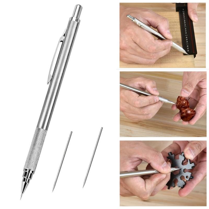 Automatic Center Hole Punch with Adjustable One Handed Spring Heavy Duty Automatic Center Punch for Metal Wood Glass