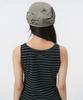 Ohesio Jersey Shirring Layered Dress, Black Stripe