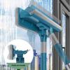 Telescopic Rotating Glass Cleaner – Double-Sided High-Rise Window Squeegee for Households.