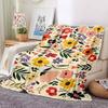1Pc Floral Garden Celebration Blanket Soft And Comfortable Casual Warm Camping Travel Christmas Halloween Xmas Gift M928239