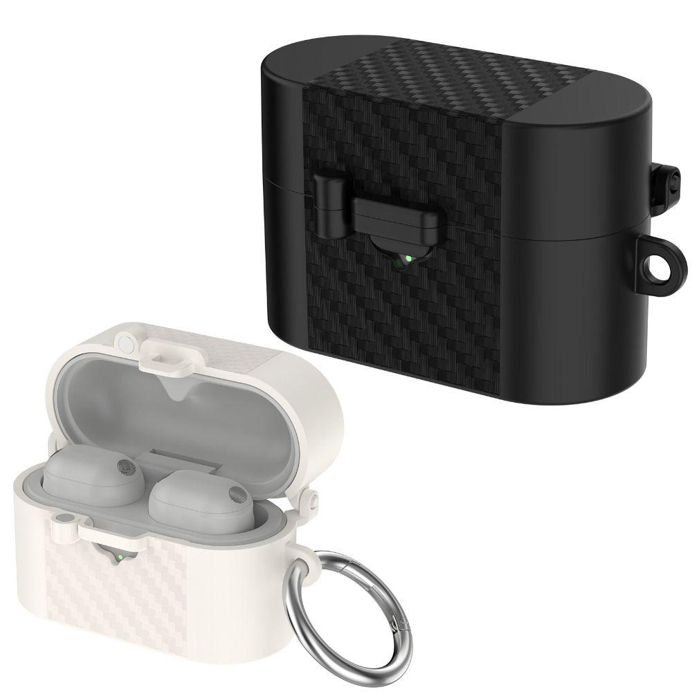Carbon Fiber Texture Protective Case TPU Charging Case Protector Earbuds Cover for Sony WF-1000XM6