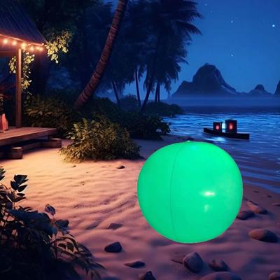 40cm Inflatable Beach Ball Light Up Balls Party Favors with 16 Modes Summer Water Game