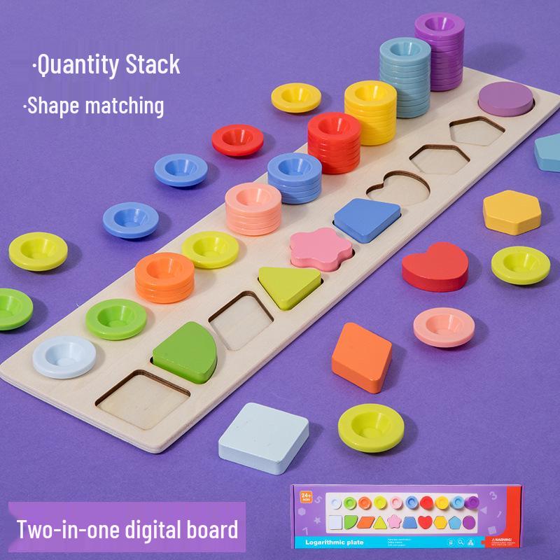 Children s Wooden Educational Toy: Numbers, Shapes, Animals, Matching, and Fishing Puzzle Board