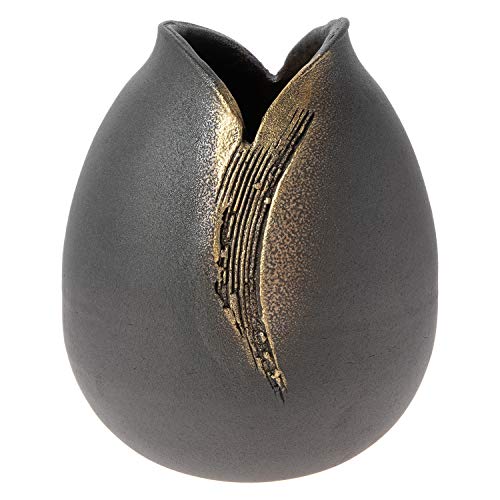 Маруи Сэйто Керамика Сигараки Ваза-экспонат, Большая, Коричневая, Дизайн «Мандзю Сидзуку», Керамика, MR-1-2573