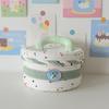Cotton Woven Storage Basket With Colorful Dot Pattern For Dorm Room And Home Decor