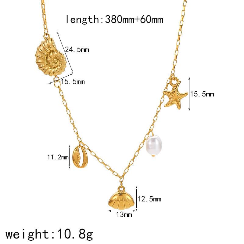 Ocean Elements Stainless Steel Choker With Shell Charm For Women Casual Wear