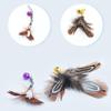 1.8m Retractable Cat Teaser Stick Rod Toy Cat Teaser Wands Fishing Pole With Bells Feathers To