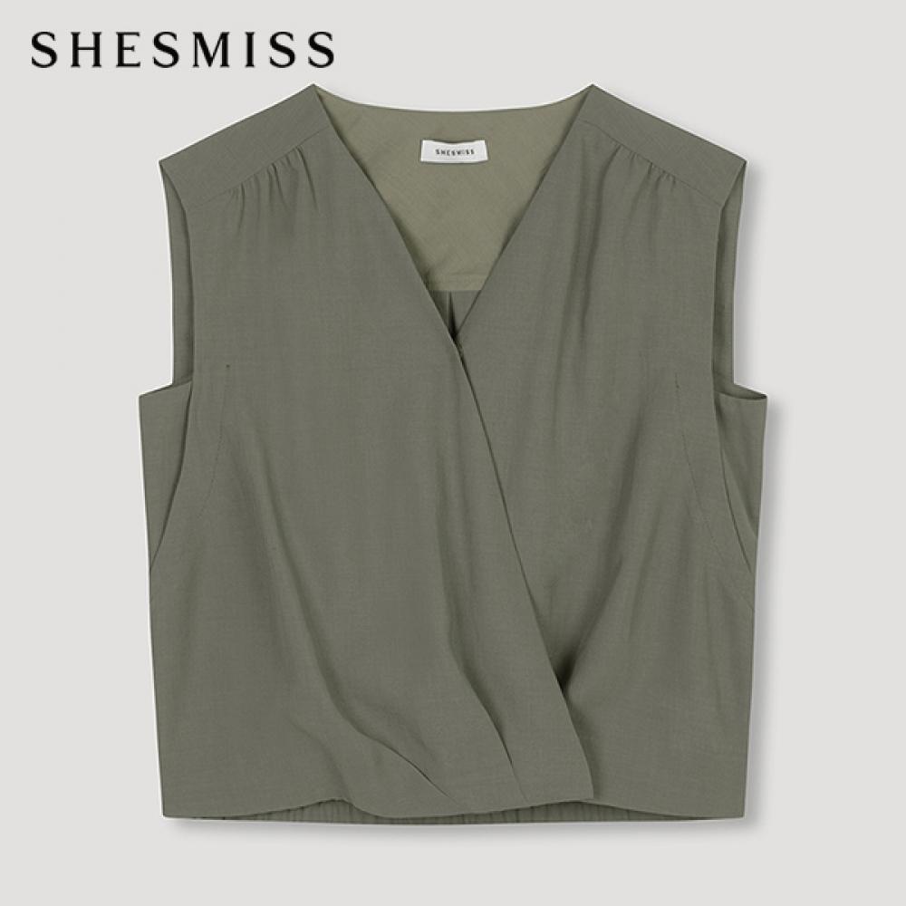 

She S miSS Wrap SleeveleSS blouSe Swwbln21780 Kh Khaki/55
