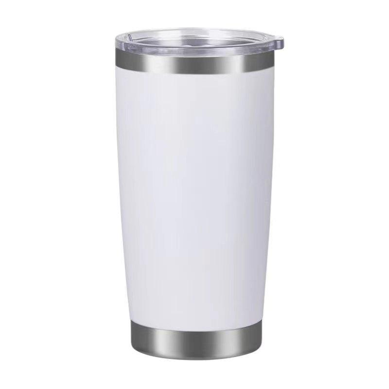 Wholesale 20oz Coffee Travel Mug Regular Vacuum Insulated Double Wall Stainless Steel Powder Coated Tumblers for Laser Engraving 20oz(566.99g) белый