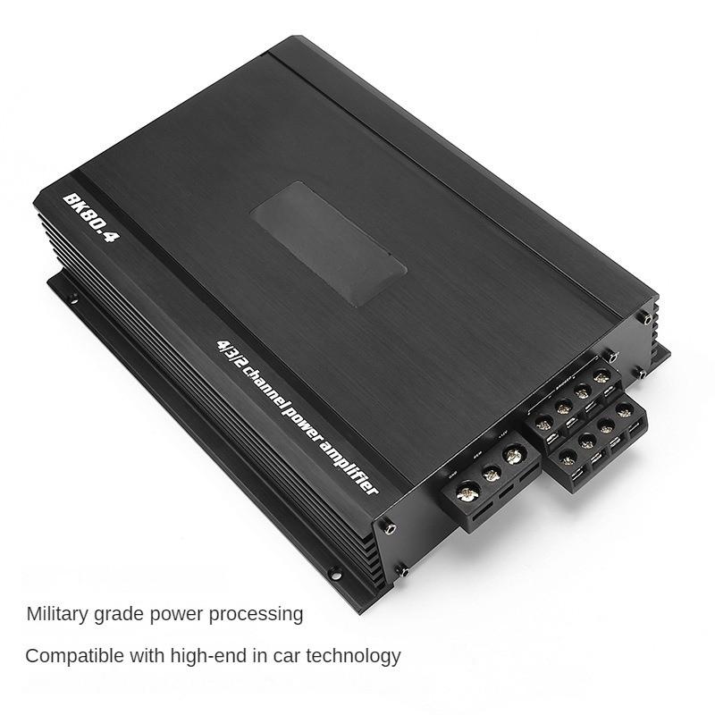 4 Channel Car Power Amplifier Portable Stereo Bass Speaker High Power Car Audio Modification System 25* 16.5 * 6cm