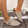 Baotou slippers female couple cork drag wish large size shoes casual half drag lazy shoes tide