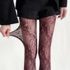 Korean INS Hollowed Lace Mesh Stockings Women Pantyhose Hot Tights Japanese Lolita Retro Floral Rattan Black White Long Socks