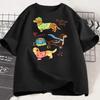 Cute Fashion Dog Print Tshirt Unisex Summer Loose Short Sleeve Cartoon Puppy Graphic Tee Casual Pet Lovers Top Gothic Y2k Top