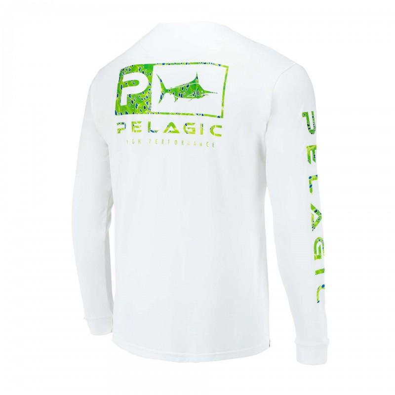 Mens Quick-Dry Fishing Shirt Long Sleeve UV Protection Outdoor Performance T-Shirt Breathable Round Neck