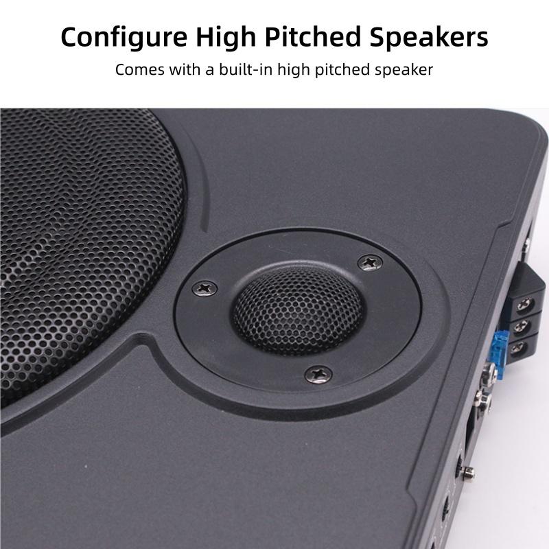 12V Small Steel Cannon 8-inch Ultra-thin Car Audio Subwoofer 600W High Power Modified Car Audio System High Pitched Sound