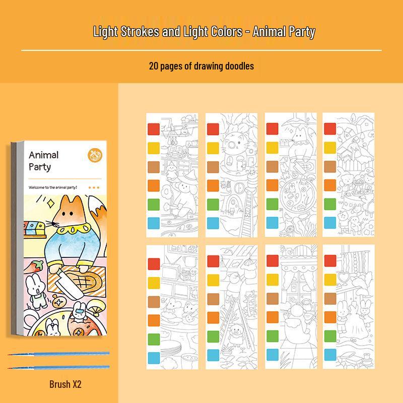 Portable Baby Doodle Book: Educational Watercolor Painting for Kids - Just Add Water