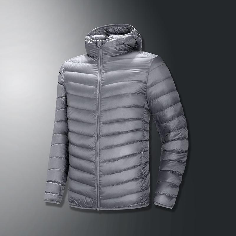 [Limited Time] Men's Stand Collar Lightweight Down Jacket - White Velvet, Sports Casual, Large Size