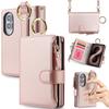 Flip Cards Solt Brieftasche Ringhalter Tasche Lederhülle für Samsung Galaxy Z Fold8 Fold 8 Breite Stoßfest Buchständer Tragbare Hülle
