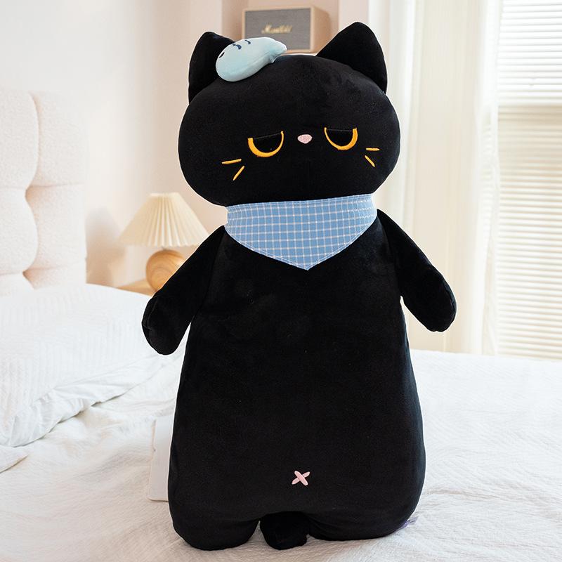 Cute Soft Cat Long Pillow Living Room Sofa Decoration Calico Cat Siamese Cat Sleeping Cushion Side Sleeping Pillow