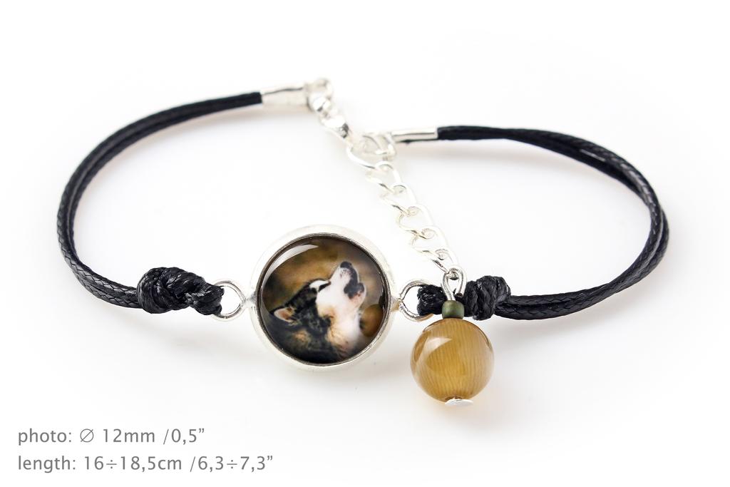 Alaskan Malamute - bracelet with your photo handmade, unique jewelry from the Art-Dog brand