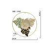 Nordic Flower Wall Decor Ornament Iron Light Luxury Round Colorful Leaf Wall Hanging Pendant Living Room Home Decoration