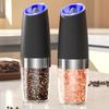 Gravity Sensing Electric Salt and Pepper Grinder for Kitchen Adjustable Coarseness Battery Automatic Spice Grinders Cooking Tool