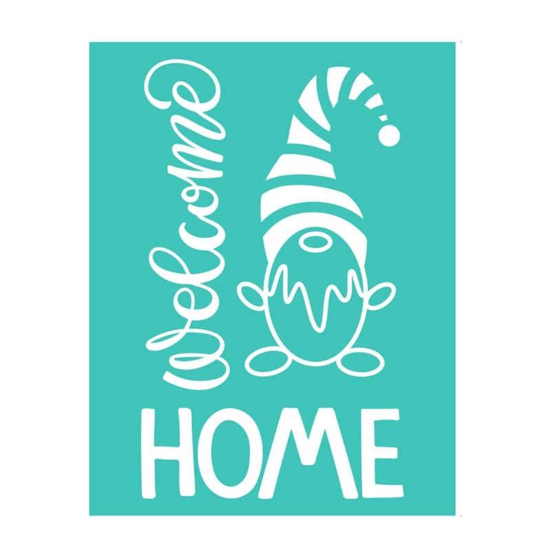Christmas Gnome Silk Screen Stencils Mesh Transfer Self-Adhesive Screen Printing